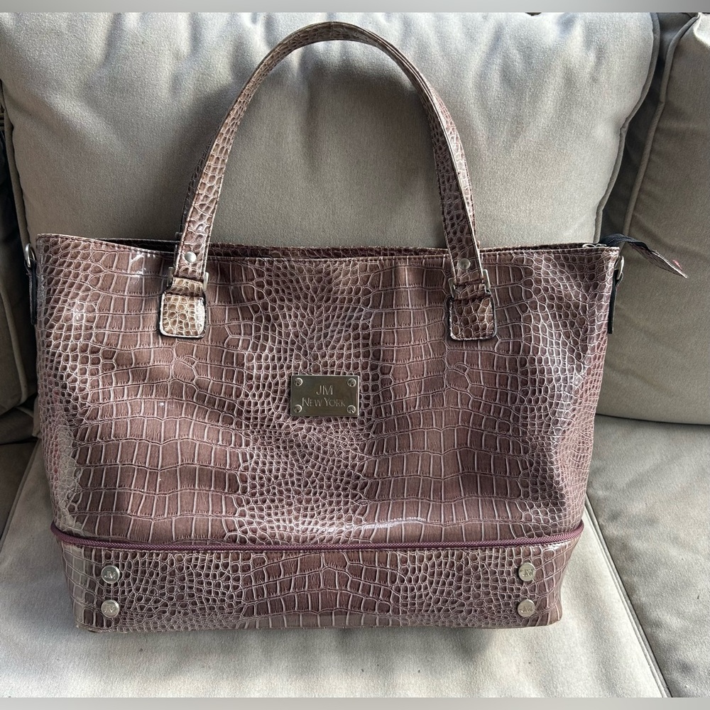 JM New York Tote faux-croc-embossed Tech Travel Tote Bag